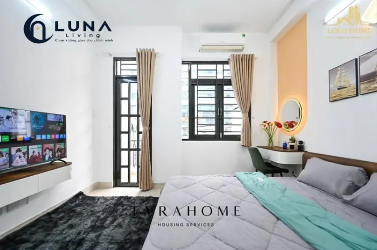 CĂN HỘ DỊCH VỤ FULL NỘI THẤT MÁY GIẶT RIÊNG CÓ BAN CÔNG