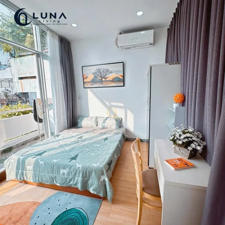 CĂN HỘ DỊCH VỤ FULL NỘI THẤT MÁY GIẶT RIÊNG CÓ BAN CÔNG